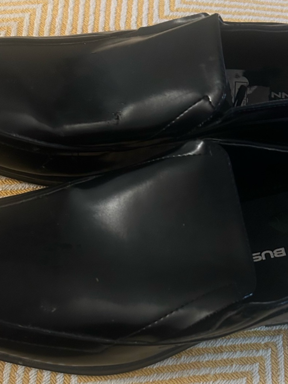 Men's Black Slip-On Dress Loafers